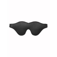 Strict leather black fleece lined blindfold